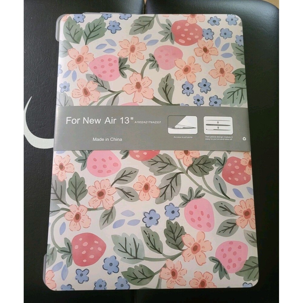 New Strawberry Floral MacBook Air 13 Inch Case Cover A2337 A2179 A1932 M1